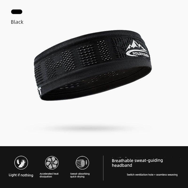 

Беговая мужская дышащая марафонская легкая кепка-козырек Black (hair band) All yards