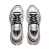 Li Ning Xingji Amortiguación Antideslizante Resistente a la Abrasión Transpirable Caña Baja Zapatillas Chunky para Mujer Plata Blanco AGCU372-2