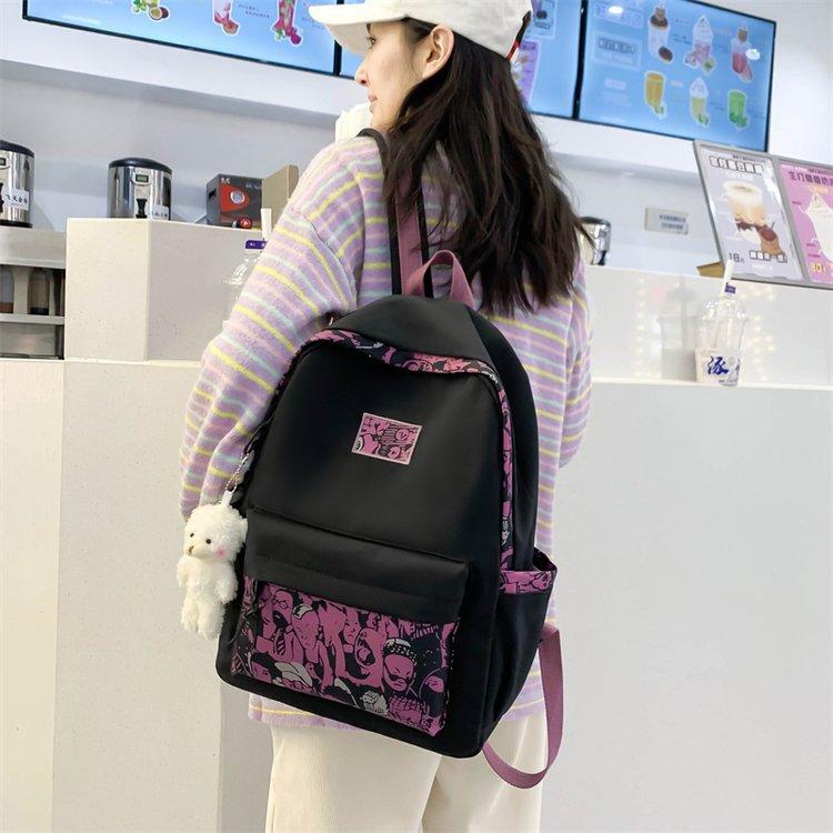 Schoolbag New Japanese Trend Simple ins Mori Versatile Large Capacity School Bag Female Junior High School High School Student Backpack