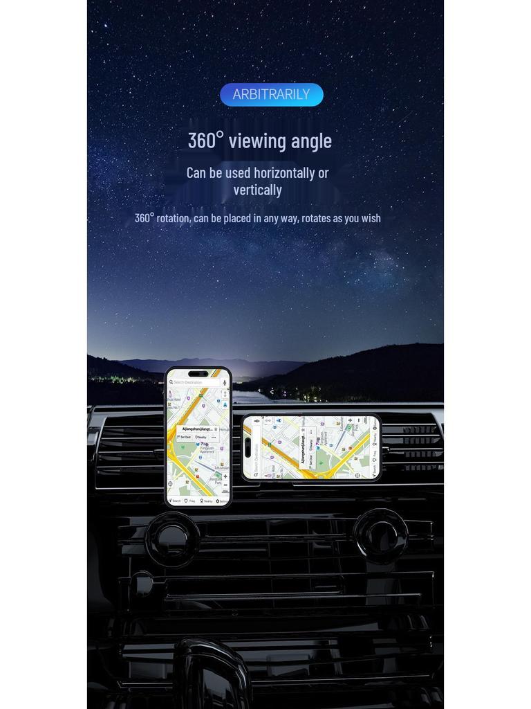 Magnetic Wireless Car Charger & Phone Holder for Apple 15