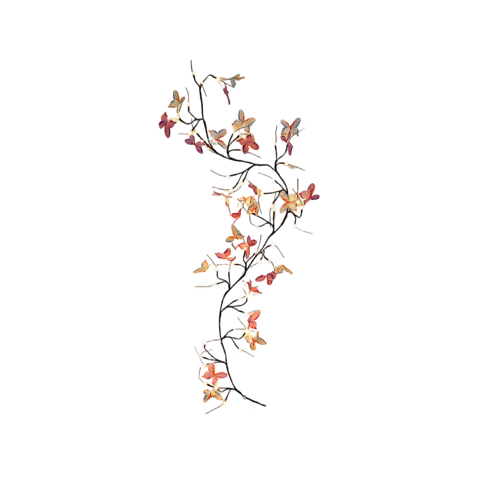 LED Flexible Rattan Butterfly String Lights - 8 Lighting Modes, Perfect For Curtain Lights Interior Walls, Bedrooms, Parties, And Wedding Backdrops. One Size