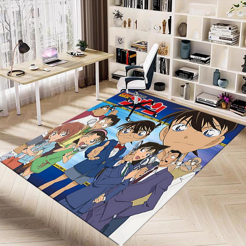 1pc Detective Conan Mystery Carpet for Playroom Bedroom Living Room Sofa Home Decor,kids Game Area Rug Non-slip Floor Mat Y72324