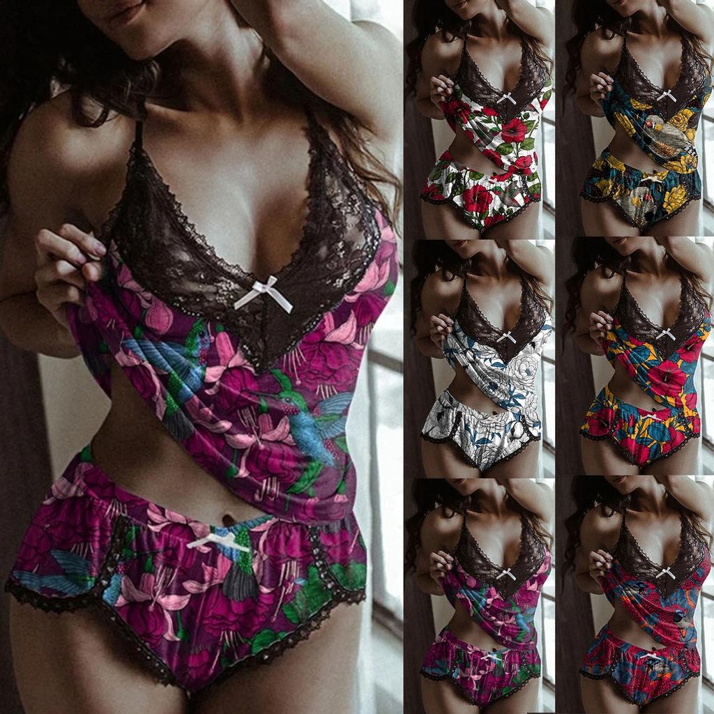 Women Lace Sexy Lingerie Sleepwear Romper Suit Sleepwear Lace Underwear