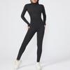 Autumn Scrunch Gym Jumpsuit Women's Fitness Suit Long Sleeve and Long Pant Sports Overalls for Woman Tracksuit Yoga Clothing Zipper Workout Sportswear