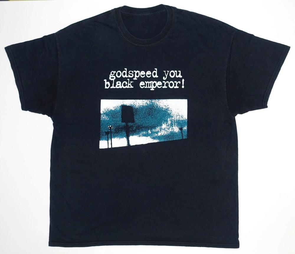 

Ретро Godspeed You! Чорна футболка з щільної бавовни з принтом гурту Black Emperor, всі розміри, UR401, унісекс L