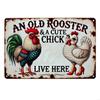 Vintage Animal Farmhouse Metal Wall Art Rustic Decor For Kitchen Living Room 20x30cm Easy Hang