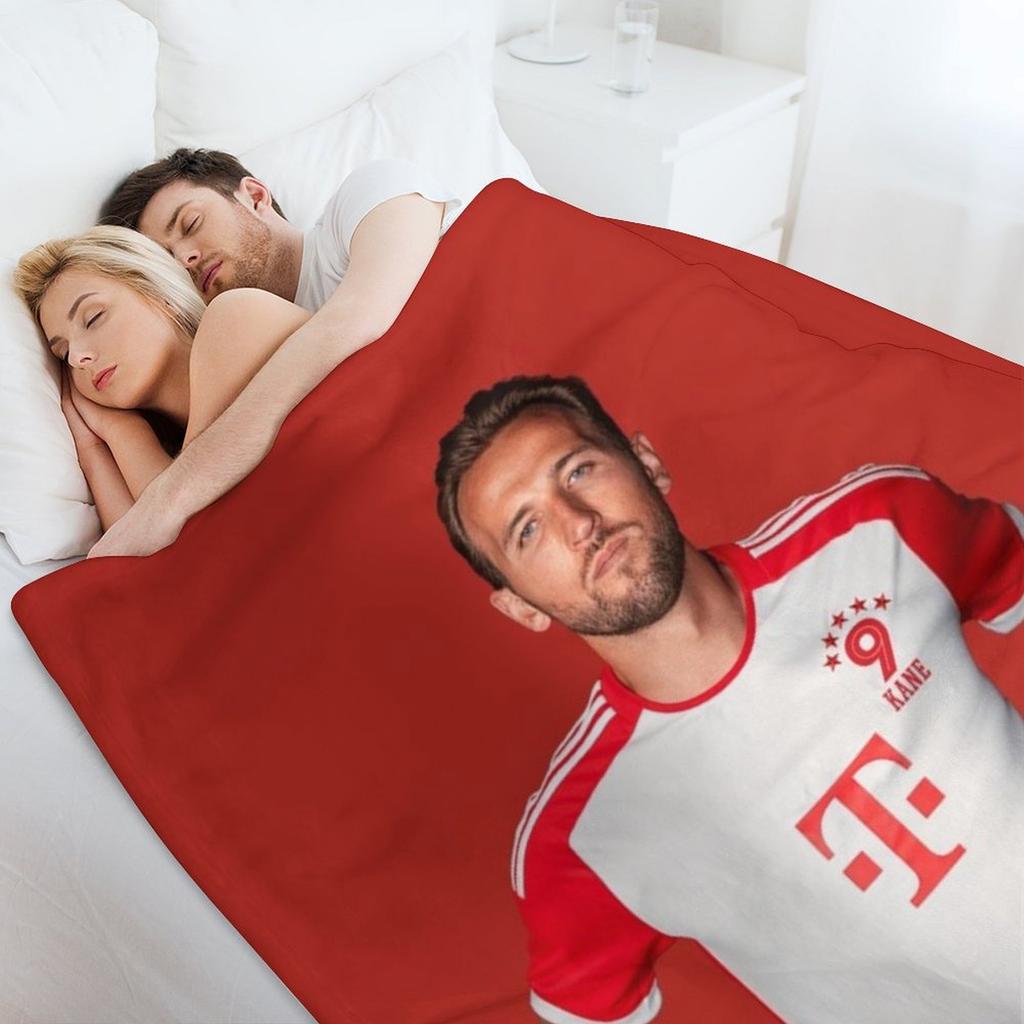 Harry Kane 9 Bayern Přehozová deka Roztomilá teplá zimní Luxusní Designová Dekorační Pohovkovádeka