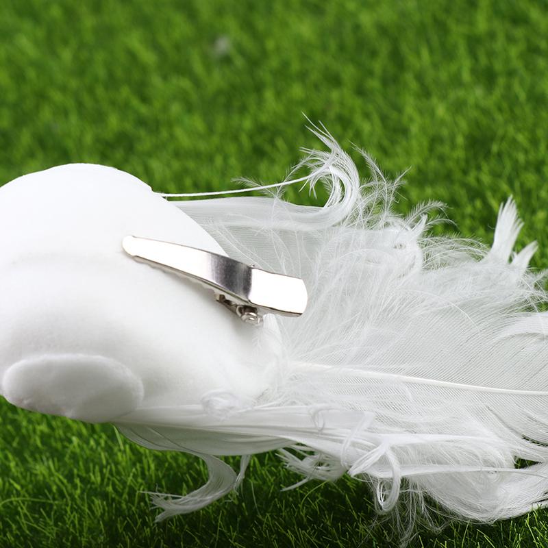 White Birds Artificial Foam Feather Doves Craft Birds Mini Decorative Birds