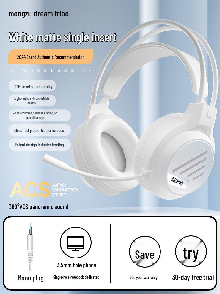 

Mengzu M1 Over-Ear Wired Gaming Headset with Microphone – Compatible with Desktop & Laptop.