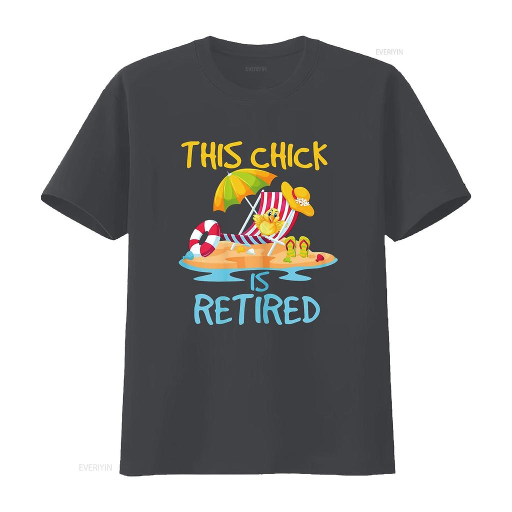 This Chick is retired Women Retirement T Shirt vintage Washed Comfortable fashion Slightly Unisex designer clothes Versatile