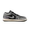 Jordan Air Jordan 1 Cushioning Abrasion Resistant Breathable Low Top Vintage Basketball Shoes Unisex Black 553558-081(Team500-)