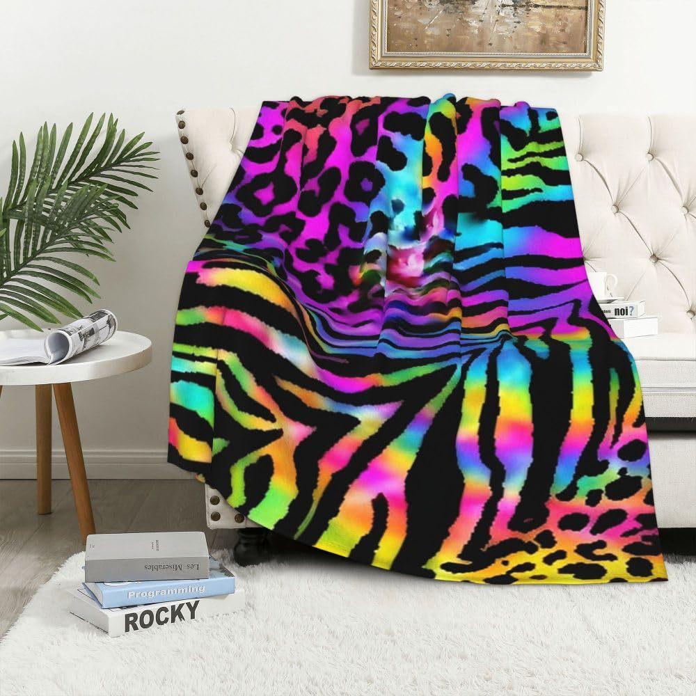 Leopard Print Flannel Blanket Digital Print Blanket Student Blanket Sofa Blanket