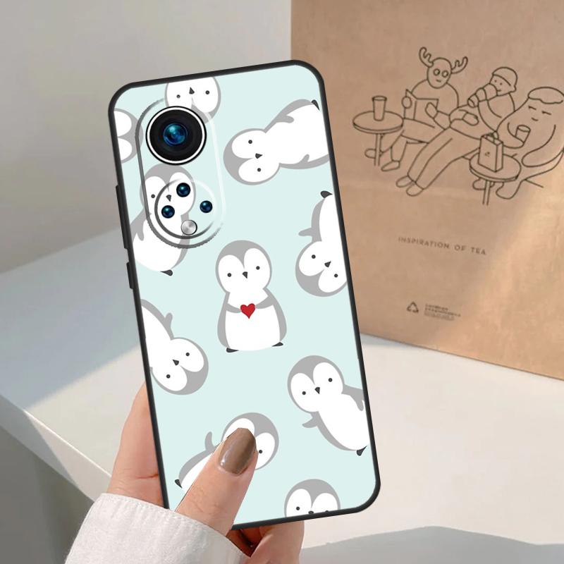 Cute Penguin Pattern For Honor Magic 8 Pro 5 6 7 Lite Case For Honor Win RT 200 400 50 70 90 X8b X9a X9b X9c X9d