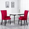 Day and Night - Day and Night Dining Chair with Red Velvet Armrests