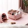 Organizzatore Trucco Scatola Portaoggetti Regolabile per Matita Sopracciglia Rossetto Eyeliner Cipria Profumo Scatola Portaoggetti Espositore Supporto