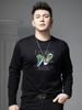 European Style Trendy Letter Print Long-Sleeve T-Shirt for Men 2025 Autumn New Round Neck Casual Top Men's T-Shirt