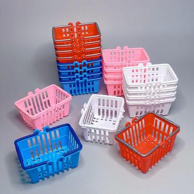 Mini-Supermarkt-Einkaufskorb für Kinder im Puppenhaus – Rollenspiel-Zubehör