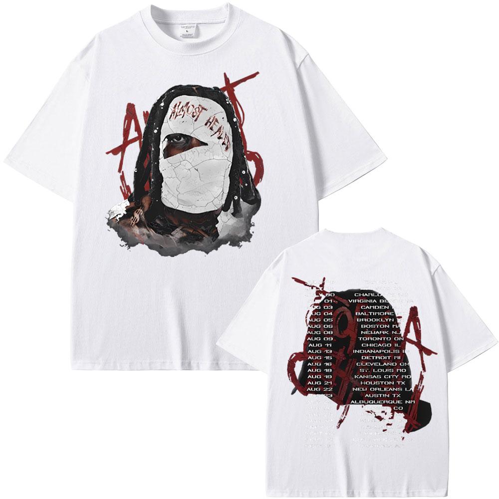 Rapparen Lil Durk Healing Tour T-shirt Herr Dam Hip Hop Mode Vintage Oversized T-shirt Herr Casual 100% Bomull Kortärmad