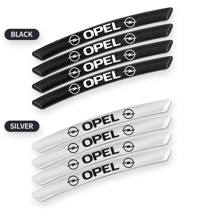 AAAJJ1 4Pcs Car Wheel Hub Rim Badge Stickers Decoration Accessories For Opel Corsa Astra Insignia Vectra Zafira Meriva Mokka Grandland