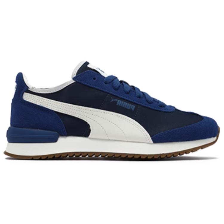 Puma Baskets Style de Vie Basses Unisexe Suede Classic Xl Puma Blanc Gris Bleu 392901-12
