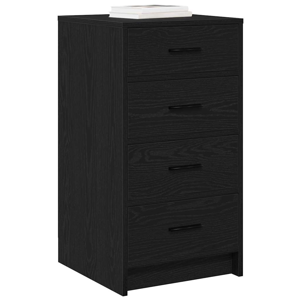Sideboard Black Oak Effect 40 x 41 x 75 cm Engineered Wood