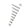 M2.5 A2 Stainless Steel Hex Socket Screws Bolt and Hex Nuts Assortment(Button Head)