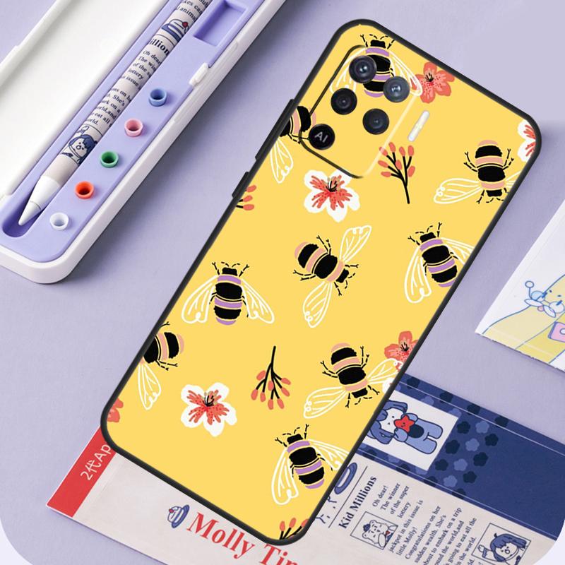 Bee Art For Oppo A96 A76 A16 A94 A74 A54 A15 A18 A38 A58 A78 A98 A40 A60 A80 A57 A17 A77 A5 Pro Case