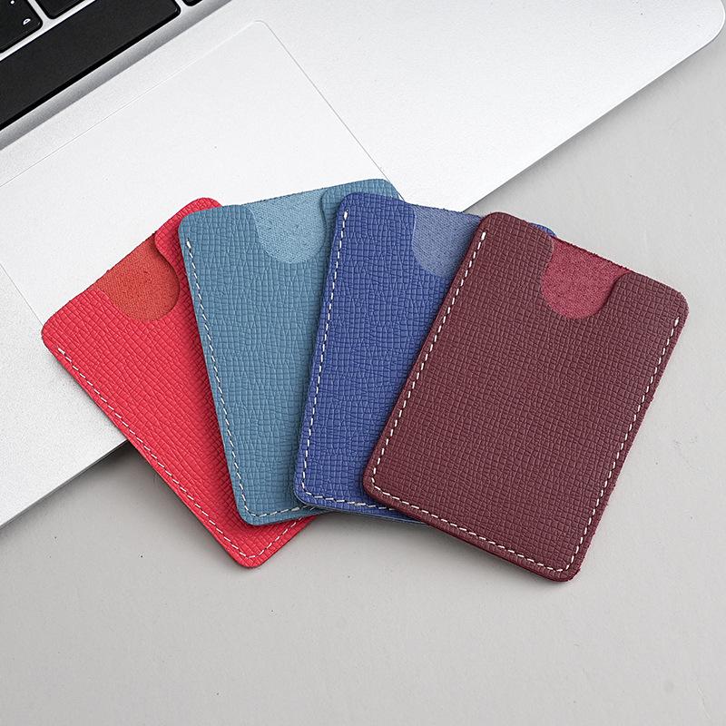 Sleek Mini Genuine Leather Card Holder - Compact, Lightweight, and Durable for ID, Bus Cards, and More