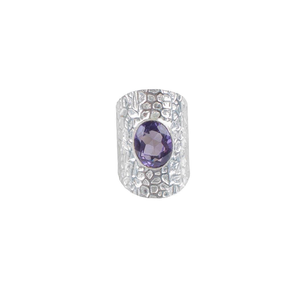 Iolite Gemstone 925 Sterling Silver Handcrafted Artisan Jewelry Ring For Gift RR-17-12