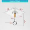 Pack Of 8 Transparent Strong Adhesive Mounting Hooks For Indoor Outdoor Decoration and Lights Plant Hanger Hook