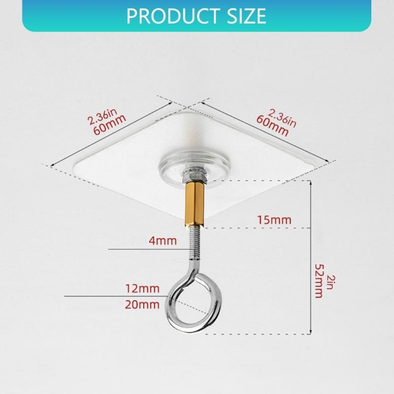 Pack Of 8 Transparent Strong Adhesive Mounting Hooks For Indoor Outdoor Decoration and Lights Plant Hanger Hook