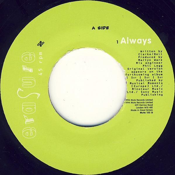 

7inch Record ERASURE - Always MUTE152D Mute 1994 UK Dance & Electronica Used
