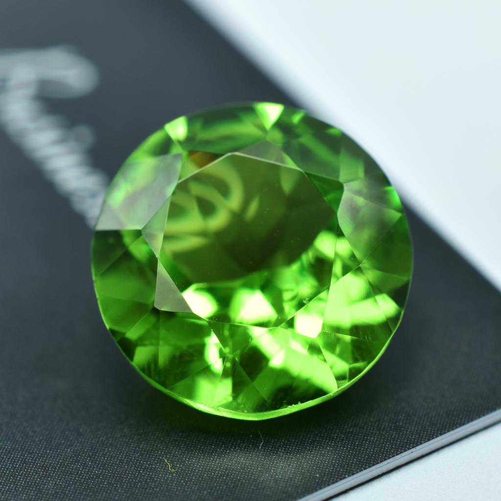 10.15 Ct Natural Rare Green Peridot Round Cut A Quality Loose Gemstone