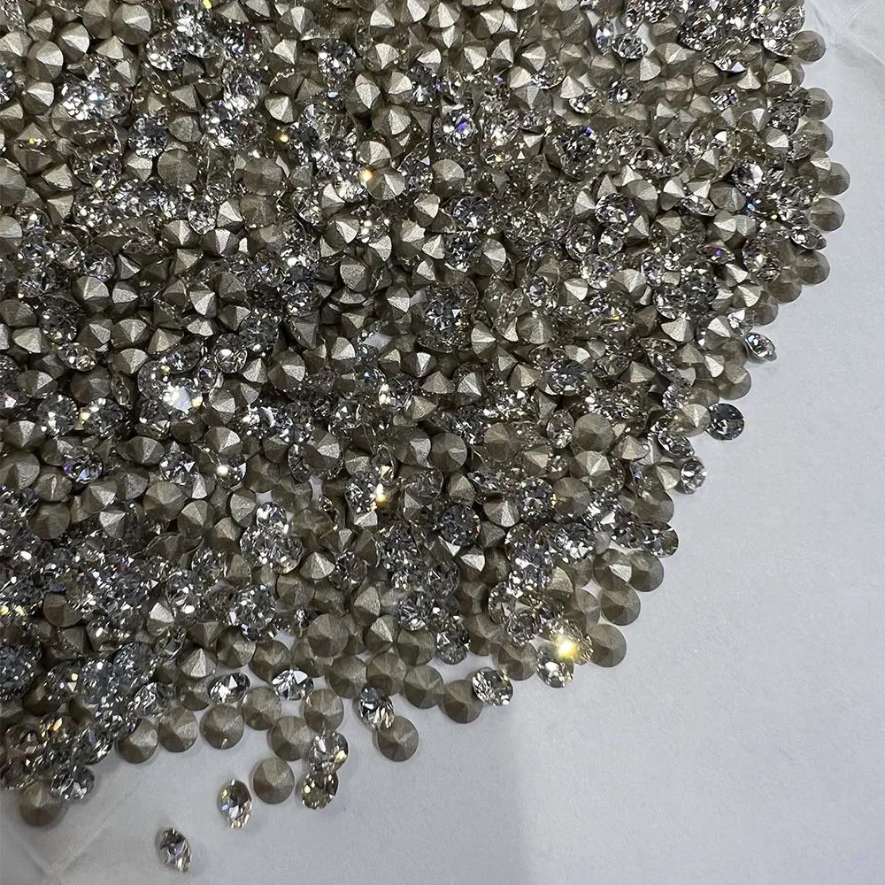 99% Imitation Austrian Crystal Rhinestones for DIY Nail Art - Pointed Bottom & Flat Top, 33 Facets
