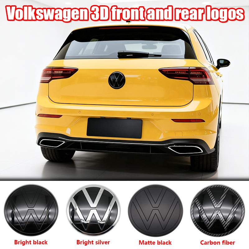140mm Car Front 122mm Rear Trunk Emblem Grille Lid Logo Badge and Accessories For VW Golf 8 Car Modification Upgrade Accessories