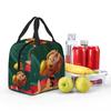 Maya The Bee With Flowers Cartoon Insulated Lunch Bags Food Bag Portable Thermal Cooler Lunch Boxes For Picnic
