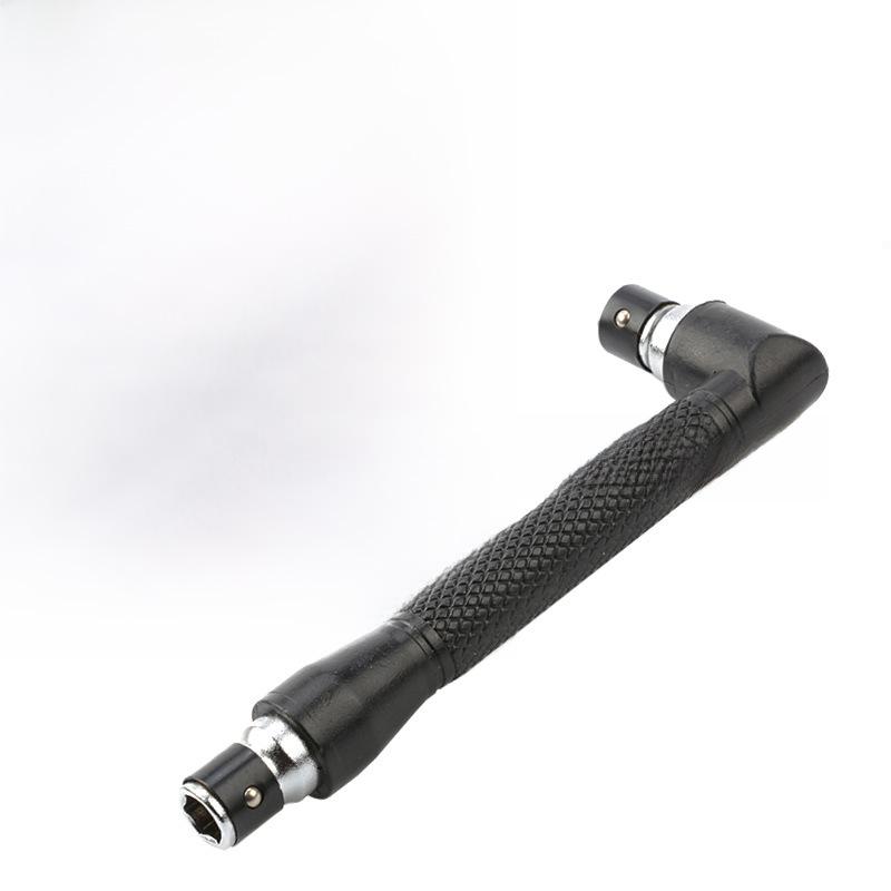 L-Type 1/4 Hexagonal 90-Degree Double-Headed Screwdriver Bit with Black Handle and 6.35 Wrench Tool