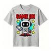 Unisexs Pure Cotton TShirt Game On Level 42 Letter Graphic Short Sleeve Retro Gamer Casual Streetwear Tops