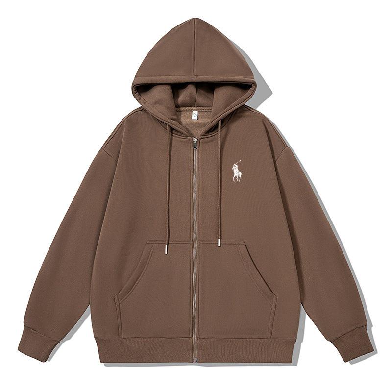 Autumn Winter British Youth Hooded Cardigan Sweatshirt - Loose Fit, Plus Size, Fashion Print with Hot Stamping and Zipper