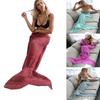 Plush Mermaid Tail Cocoon Blanket Knitted From Durable Acrylic Fabric For All Ages