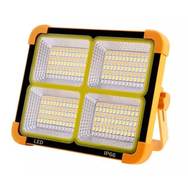Portable LED Work Solar Light Rechargeable Flood Light IP66 Waterproof Outdoor Working Light for Camping Emergency Repair Light