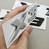 3D ABS Black Chrome Car Letters Rear Trunk Badge X1 X3 Logo Emblem Decals For BMW X1 X3 F48 F25 Sticker Emblem Auto Accessories BS8