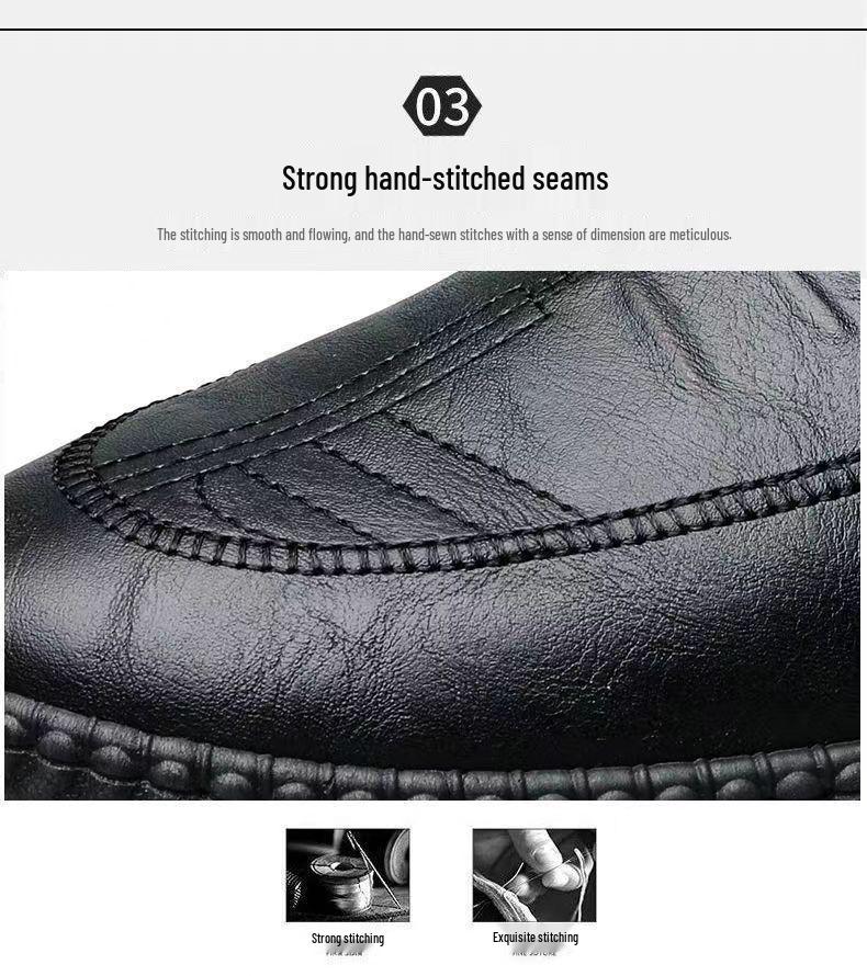 Men's Soft Sole Leather Casual Shoes: Trendy, Versatile, & Perfect for Business or Driving