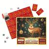 1000Pcs/Set Christmas Jigsaw Puzzle Advent Puzzle 2025 24 Days Educational Puzzle Xmas Countdown Calendar Decoration Holiday Party Gift