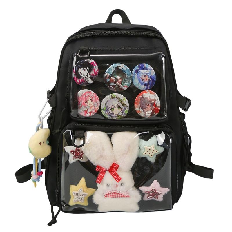 School Bag Junior High School Girls High Value College Style Versatile Small Backpack High School College Students Backpack Two-Dimensional Pain Bag