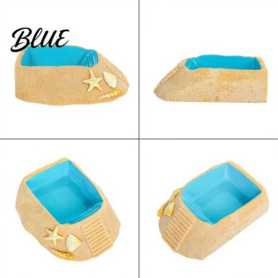 Simulation Beach Swimming Ramp & Crab Ornament Habitat Pool Hermit with Climbing Starfish Shell Fish Tank Landscaping Conch Decor