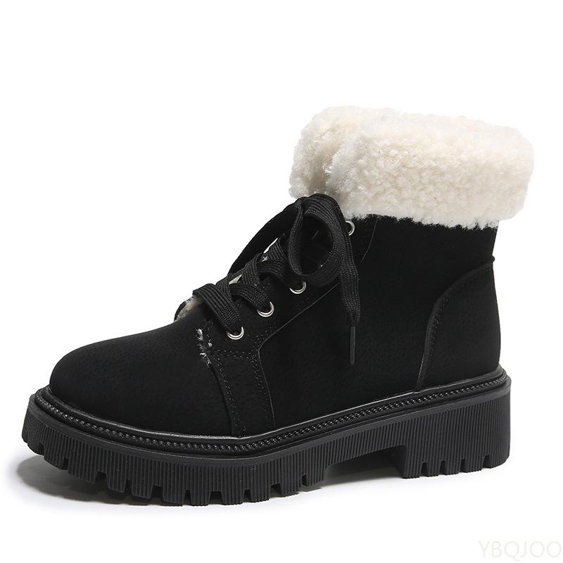 Women's leisure comfortable snow boots winter velvet cotton boots short boots fashionable versatile warm women shoes