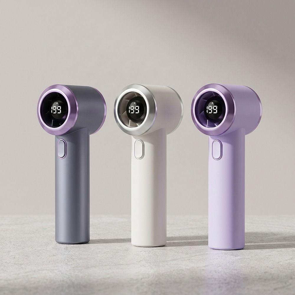USB Rechargeable Mini Handheld Fan Ultra-Quiet 2000 mAh Personal Cooling Fan 199 Speeds Powerful Wind for 2000 mAh