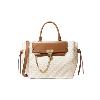 Handtasche Nouveau Hamilton Presbyopia durchgehend farbblockiert Wels-Taschenketten-Logo große Kapazität Pendler-Baumwoll-Umhängetasche große Größe