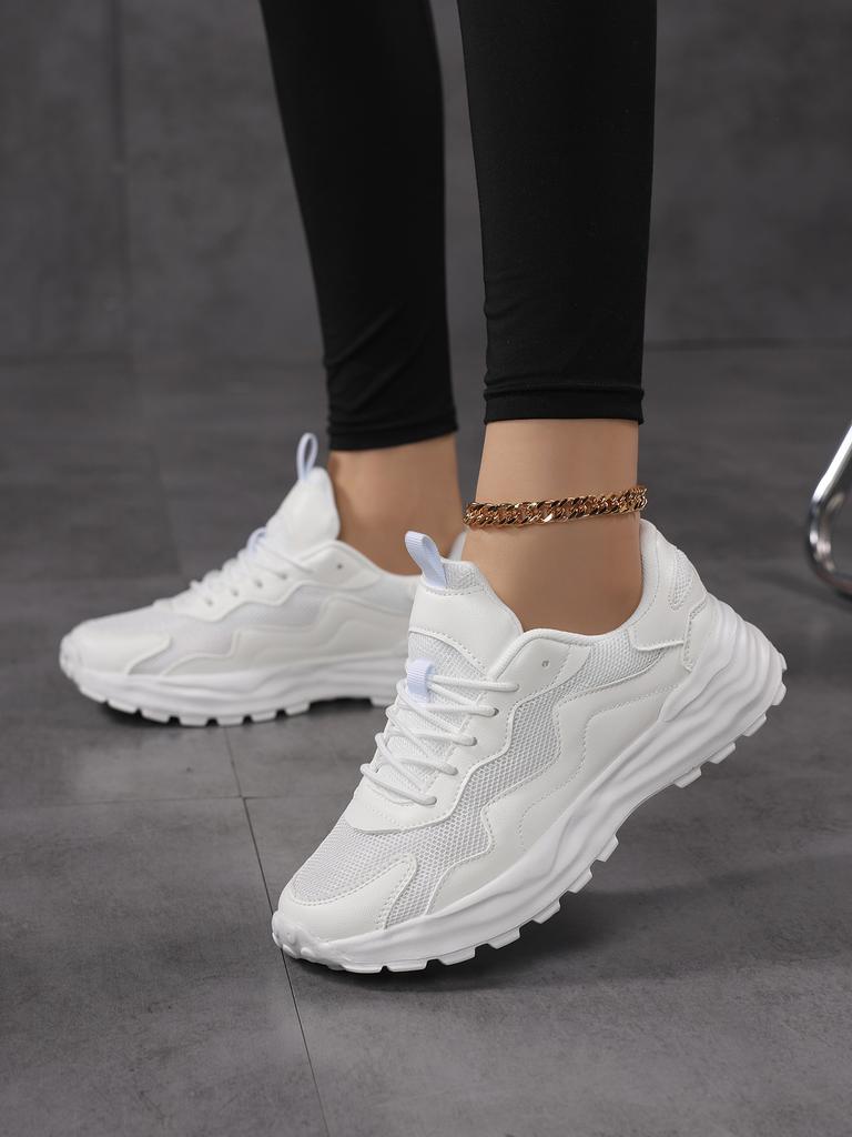 Women's Walking Shoes Soft Bottom Non-slip Mom Sneakers Breathable Net Shoes Fashion Casual Single Shoes